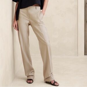 FINAL MARKDOWN NWT! Banana Republic Black Lido Straight Italian Wool Pant  💜